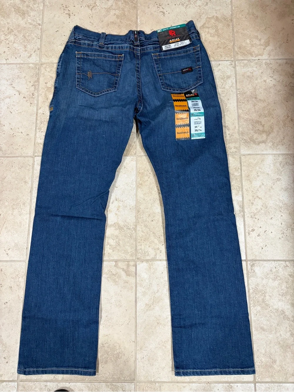 Brand new Ariat Men’s slim fit flame resistant Dark Blue Straight-Leg Jeans